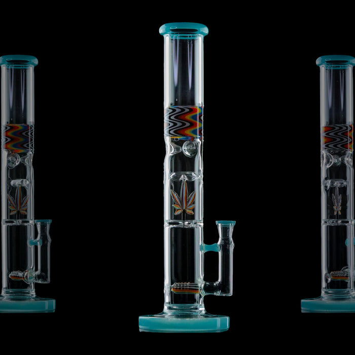 Bong Marihuana Blatt Style Blau